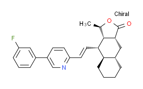 DY587013 | 226912-63-6 | (3R,3aS,4S,4aR,8aS,9aR)-4-((E)-2-(5-(3-fluorophenyl)pyridin-2-yl)vinyl)-3-methyldecahydronaphtho[2,3-c]furan-1(3H)-one