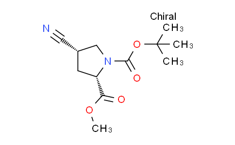 CAS No. 487048-28-2, 1,2-Pyrrolidinedicarboxylic acid, 4-cyano-, 1-(1,1-dimethylethyl) 2-methyl ester, (2S,4S)-