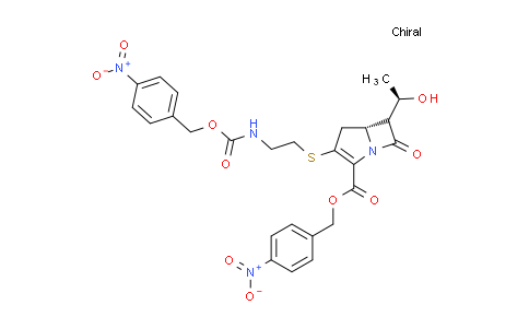 DY587142 | 64067-13-6 | (4-nitrophenyl)methyl (5R)-6-[(1R)-1-hydroxyethyl]-3-[2-[(4-nitrophenyl)methoxycarbonylamino]ethylsulfanyl]-7-oxo-1-azabicyclo[3.2.0]hept-2-ene-2-carboxylate