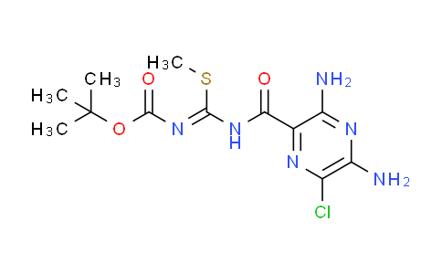 CAS No. 742102-31-4, tert-butyl(Z)-((3,5-diamino-6-chloropyrazine-2-carboxamido)(methylthio)methylene)carbamate