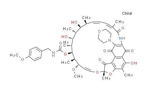 CAS No. 869187-82-6, 25-O-Desacetyl-(4-methoxybenzylaminocarbonyl) 3-morpholino rifamycin S