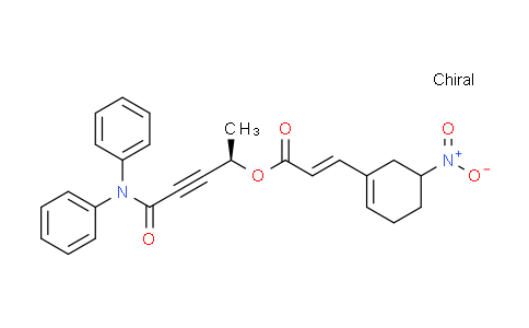 DY587227 | 899809-60-0 | [(2R)-5-oxo-5-(N-phenylanilino)pent-3-yn-2-yl] (E)-3-(5-nitrocyclohexen-1-yl)prop-2-enoate