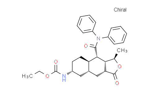 CAS No. 900161-12-8, ethyl((1R,3aR,4aR,6R,8aR,9S,9aS)-9-(diphenylcarbamoyl)-1-methyl-3-oxododecahydronaphtho[2,3-c]furan-6-yl)carbamate
