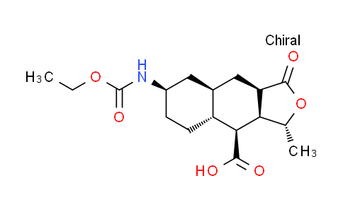 CAS No. 900161-13-9, (1R,3aR,4aR,6R,8aR,9S,9aR)-6-(ethoxycarbonylamino)-1-methyl-3-oxo-3a,4,4a,5,6,7,8,8a,9,9a-decahydro-1H-benzo[f][2]benzofuran-9-carboxylic acid