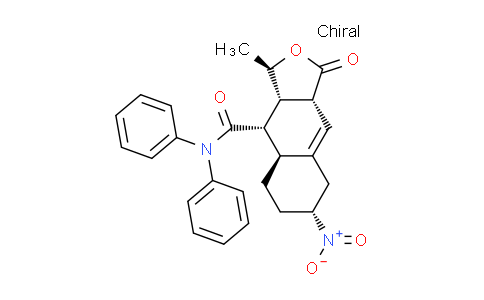 CAS No. 900186-72-3, (3R,3aS,4S,4aS,7R,9aR)-3-methyl-7-nitro-1-oxo-N,N-diphenyl-1,3,3a,4,4a,5,6,7,8,9a-decahydronaphtho[2,3-c]furan-4-carboxamide