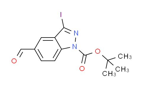 CAS No. 944904-53-4, 1H-Indazole-1-carboxylic acid, 5-formyl-3-iodo-, 1,1-dimethylethyl ester