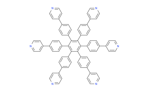 CAS No. 591215-23-5, 4,4'-(3',4',5',6'-Tetrakis(4-(pyridin-4-yl)phenyl)-[1,1':2',1''-terphenyl]-4,4''-diyl)dipyridine