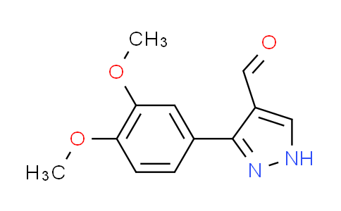CAS No. 350997-69-2, 3-(3,4-dimethoxyphenyl)-1H-pyrazole-4-carbaldehyde