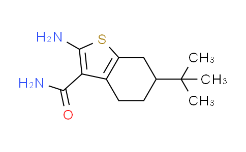 CAS No. 68746-25-8, 2-amino-6-tert-butyl-4,5,6,7-tetrahydro-1-benzothiophene-3-carboxamide