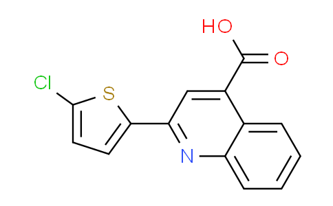 CAS No. 329222-93-7, 2-(5-chloro-2-thienyl)quinoline-4-carboxylic acid