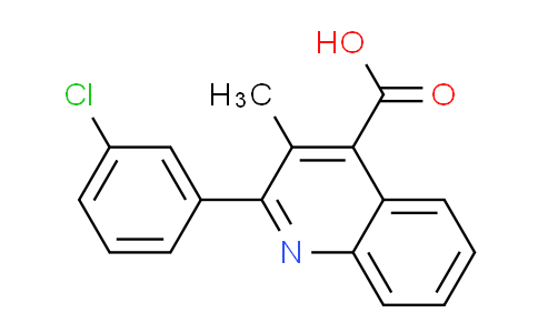 CAS No. 350997-46-5, 2-(3-chlorophenyl)-3-methylquinoline-4-carboxylic acid