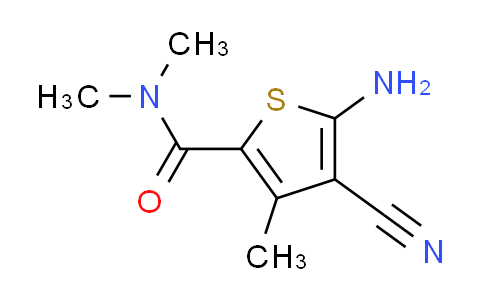CAS No. 438457-01-3, 5-amino-4-cyano-N,N,3-trimethylthiophene-2-carboxamide