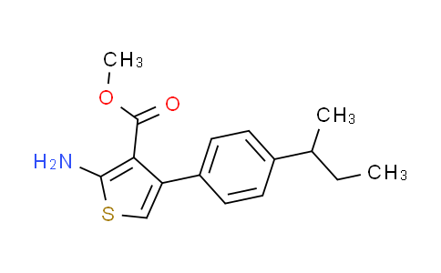 CAS No. 350990-15-7, methyl 2-amino-4-(4-sec-butylphenyl)thiophene-3-carboxylate