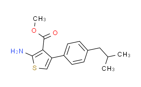CAS No. 350990-40-8, methyl 2-amino-4-(4-isobutylphenyl)thiophene-3-carboxylate