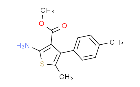 CAS No. 350997-34-1, methyl 2-amino-5-methyl-4-(4-methylphenyl)thiophene-3-carboxylate