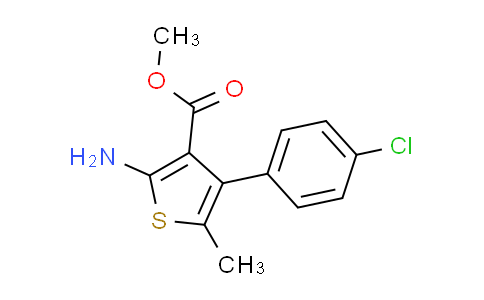 CAS No. 350989-57-0, methyl 2-amino-4-(4-chlorophenyl)-5-methylthiophene-3-carboxylate