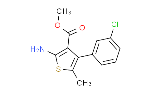 CAS No. 350989-61-6, methyl 2-amino-4-(3-chlorophenyl)-5-methylthiophene-3-carboxylate