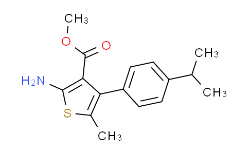CAS No. 350990-04-4, methyl 2-amino-4-(4-isopropylphenyl)-5-methylthiophene-3-carboxylate