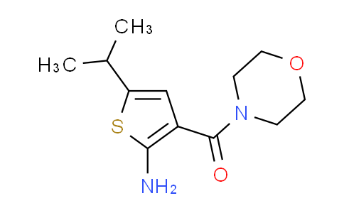 CAS No. 588714-50-5, 5-isopropyl-3-(morpholin-4-ylcarbonyl)thiophen-2-amine