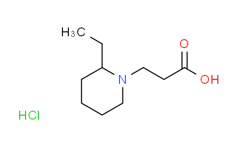 CAS No. 1185294-51-2, 3-(2-ethyl-1-piperidinyl)propanoic acid hydrochloride