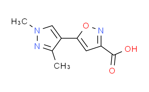 CAS No. 956369-25-8, 5-(1,3-dimethyl-1H-pyrazol-4-yl)isoxazole-3-carboxylic acid
