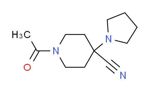 CAS No. 1017468-05-1, 1-acetyl-4-pyrrolidin-1-ylpiperidine-4-carbonitrile