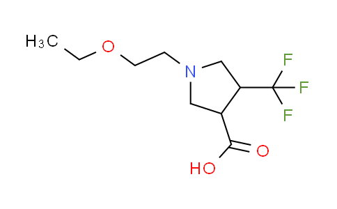 CAS No. 1186655-16-2, rac-(3S,4S)-1-(2-ethoxyethyl)-4-(trifluoromethyl)pyrrolidine-3-carboxylic acid