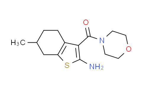 CAS No. 590376-48-0, 6-methyl-3-(morpholin-4-ylcarbonyl)-4,5,6,7-tetrahydro-1-benzothiophen-2-amine