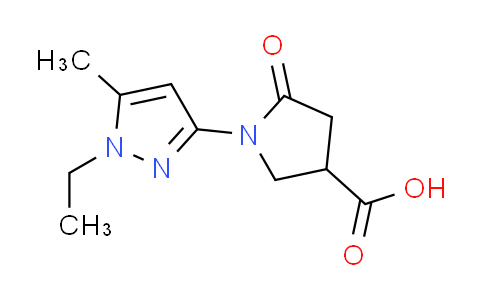 CAS No. 925199-99-1, 1-(1-ethyl-5-methyl-1H-pyrazol-3-yl)-5-oxopyrrolidine-3-carboxylic acid