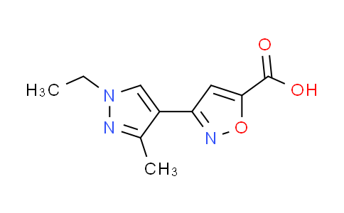 CAS No. 957490-68-5, 3-(1-ethyl-3-methyl-1H-pyrazol-4-yl)isoxazole-5-carboxylic acid