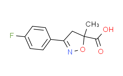 CAS No. 878426-96-1, 3-(4-fluorophenyl)-5-methyl-4,5-dihydroisoxazole-5-carboxylic acid