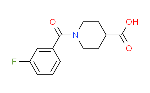 CAS No. 436093-13-9, 1-(3-fluorobenzoyl)piperidine-4-carboxylic acid