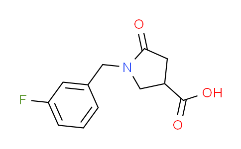 CAS No. 845546-23-8, 1-(3-fluorobenzyl)-5-oxopyrrolidine-3-carboxylic acid