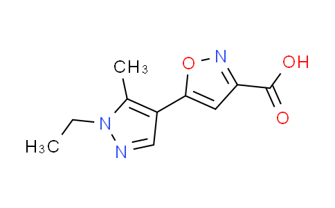 CAS No. 957487-32-0, 5-(1-ethyl-5-methyl-1H-pyrazol-4-yl)isoxazole-3-carboxylic acid