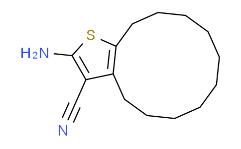 CAS No. 40106-17-0, 2-amino-4,5,6,7,8,9,10,11,12,13-decahydrocyclododeca[b]thiophene-3-carbonitrile