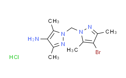 CAS No. 1049752-43-3, 1-[(4-bromo-3,5-dimethyl-1H-pyrazol-1-yl)methyl]-3,5-dimethyl-1H-pyrazol-4-amine hydrochloride