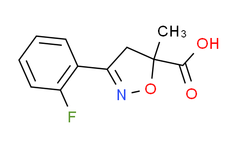CAS No. 878427-02-2, 3-(2-fluorophenyl)-5-methyl-4,5-dihydroisoxazole-5-carboxylic acid