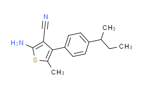 CAS No. 884497-30-7, 2-amino-4-(4-sec-butylphenyl)-5-methylthiophene-3-carbonitrile