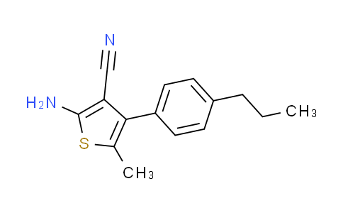 CAS No. 519016-79-6, 2-amino-5-methyl-4-(4-propylphenyl)thiophene-3-carbonitrile
