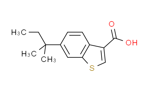 CAS No. 667436-12-6, 6-(1,1-dimethylpropyl)-1-benzothiophene-3-carboxylic acid