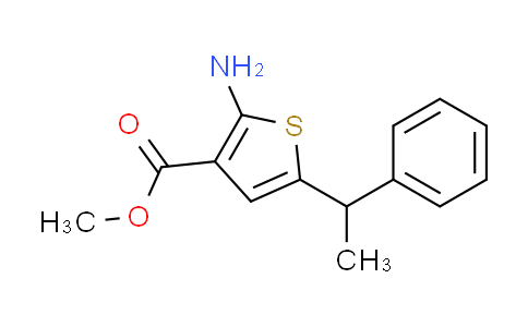CAS No. 884497-36-3, methyl 2-amino-5-(1-phenylethyl)thiophene-3-carboxylate