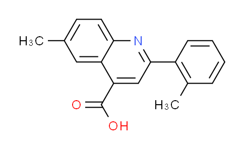 CAS No. 667437-23-2, 6-methyl-2-(2-methylphenyl)quinoline-4-carboxylic acid