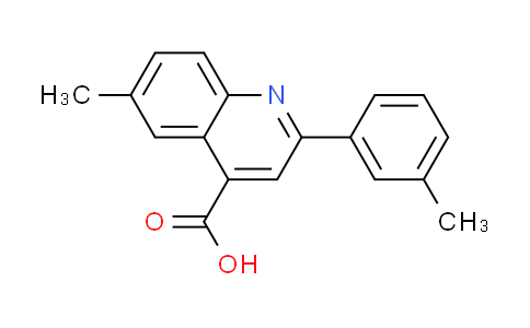 CAS No. 438216-68-3, 6-methyl-2-(3-methylphenyl)quinoline-4-carboxylic acid