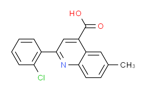 CAS No. 522598-05-6, 2-(2-chlorophenyl)-6-methylquinoline-4-carboxylic acid
