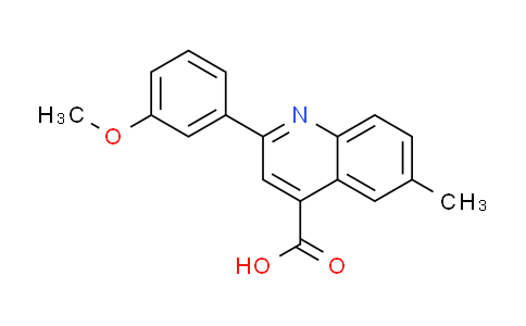 CAS No. 438213-44-6, 2-(3-methoxyphenyl)-6-methylquinoline-4-carboxylic acid