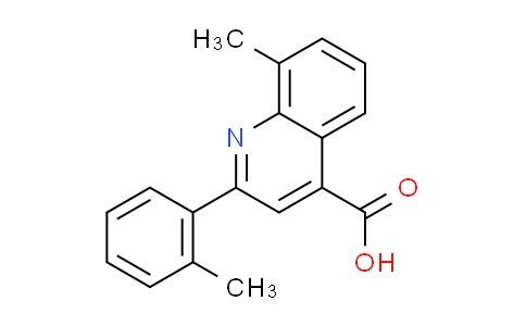 CAS No. 587850-80-4, 8-methyl-2-(2-methylphenyl)quinoline-4-carboxylic acid