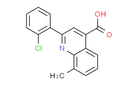 CAS No. 107027-38-3, 2-(2-chlorophenyl)-8-methylquinoline-4-carboxylic acid