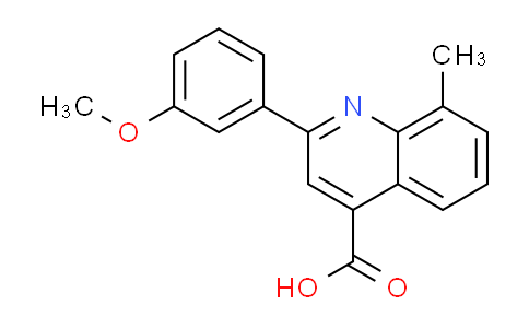 CAS No. 107027-41-8, 2-(3-methoxyphenyl)-8-methylquinoline-4-carboxylic acid