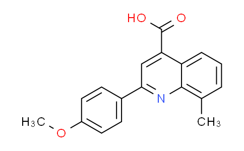 CAS No. 107027-47-4, 2-(4-methoxyphenyl)-8-methylquinoline-4-carboxylic acid