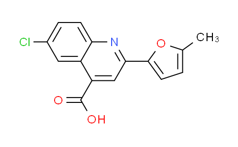 CAS No. 438216-26-3, 6-chloro-2-(5-methyl-2-furyl)quinoline-4-carboxylic acid